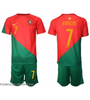Portugal Cristiano Ronaldo #7 Hjemmebanetrøje Børn VM 2022 Kortærmet (+ Korte bukser)